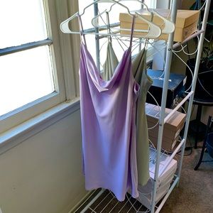 Urban Outfitters Lavender Mallory Cowl Neck Slip Dress